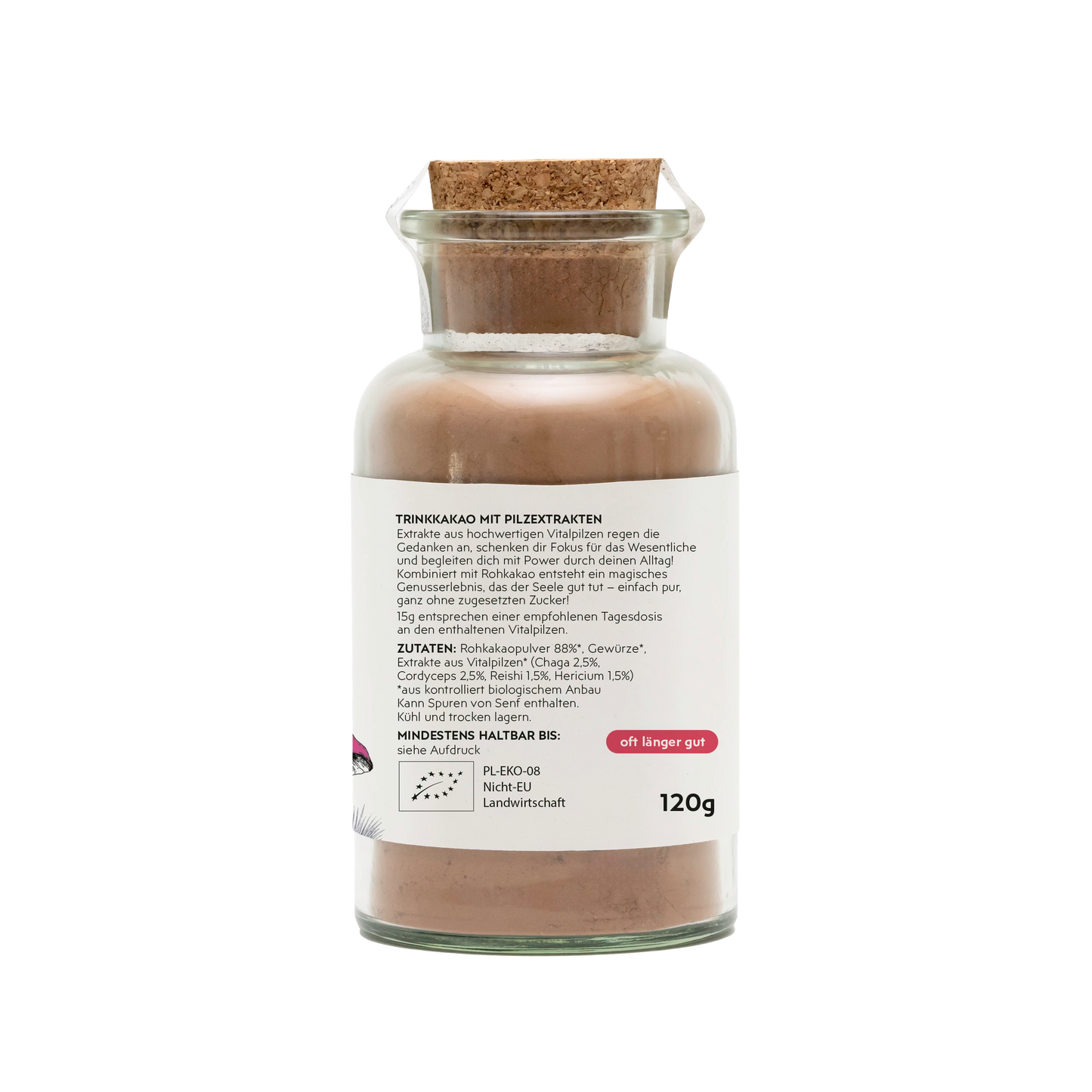 BIO Vitalpilz Kakao - Pure Power, 120g