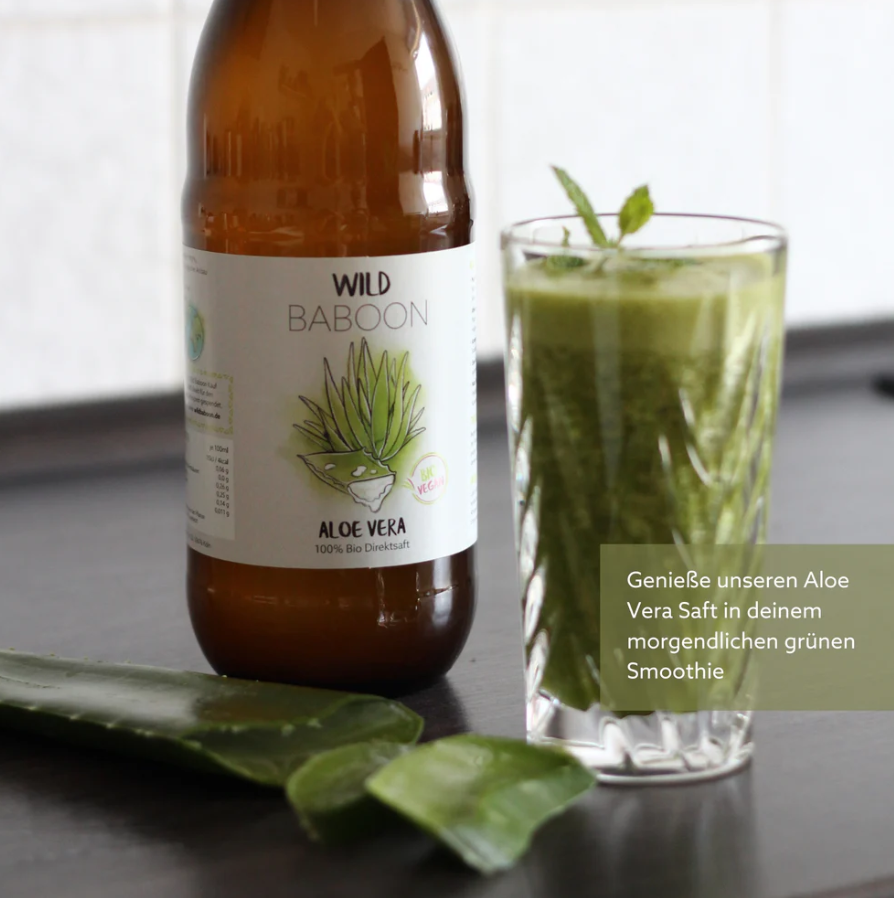 Bio Aloe Vera Direktsaft (1 Liter) - Reine Pflanzenkraft